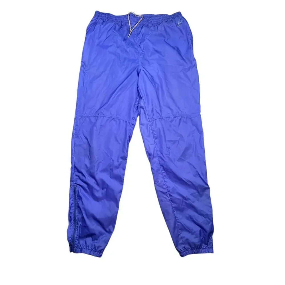 Nike Windbreaker Track Pants Size M 90’s Gray Tag Jogger Swoosh Purple Vintage